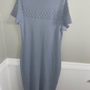Light blue knit dress